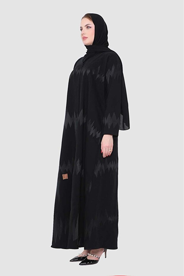 Stylish Fashion عباية من ستايلش فاشن لف باللون الأسود - الصورة 4