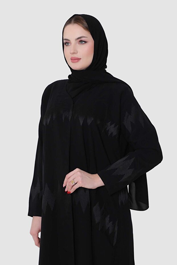 Stylish Fashion عباية من ستايلش فاشن لف باللون الأسود - الصورة 5
